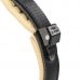 GIOTTO LUXOR BLACK C Leather Dog Collar with Metal Facing